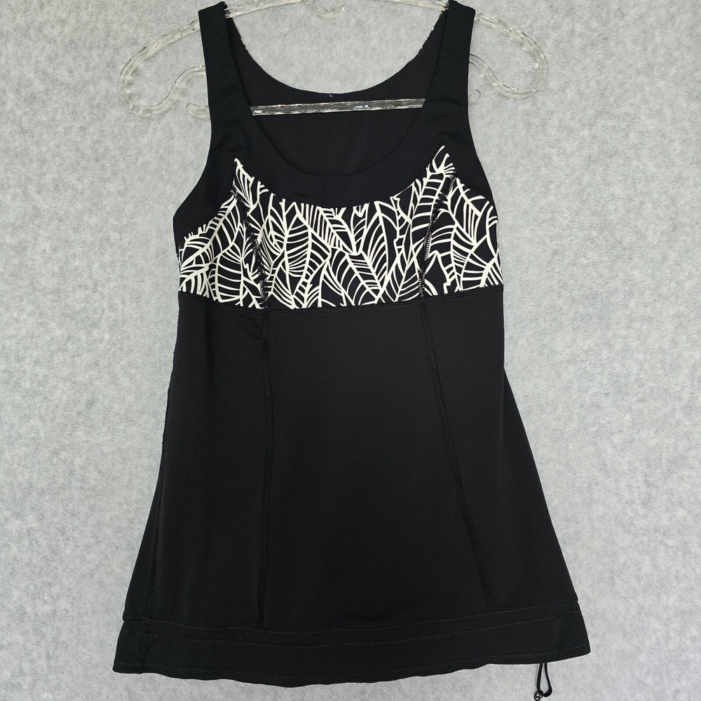 Lululemon Hustle & Bustle Women Size 4 Tank Top Active Run Yoga Train Cinch Hem